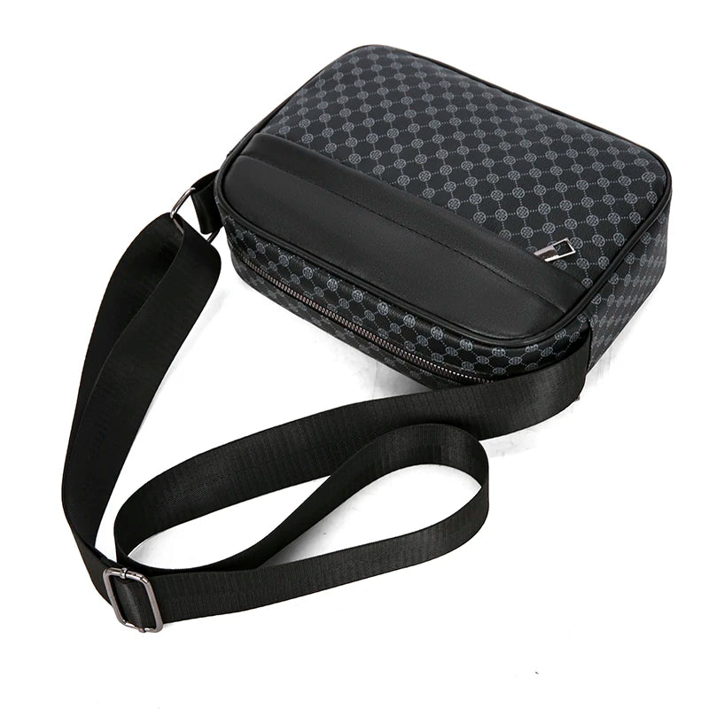 Bolsas de Ombro Casuais e Leves para Homens, Bolsa Mensageiro de Couro PU Macio, Bolsa Transversal Confortável com Alça Larga