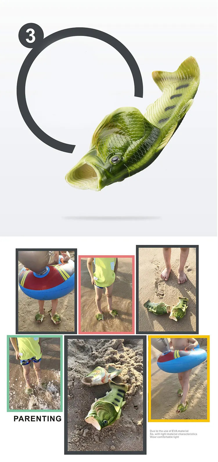 Chinelos de peixe elegantes para mulheres 2024 novo design exclusivo família sapatos de praia senhoras confortáveis e legais flip flips