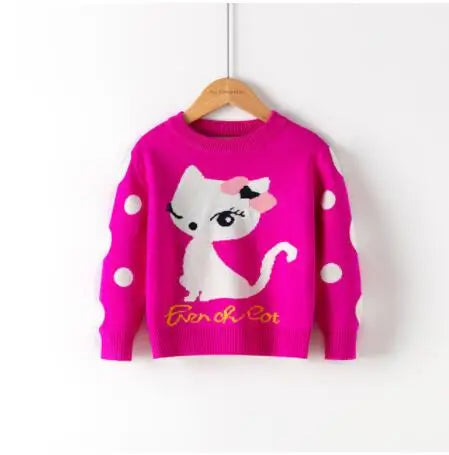 Suéter de malha com estampa infantil, suéteres quentes, malha pulôver, roupas infantis, bebê, inverno, outono, 2022