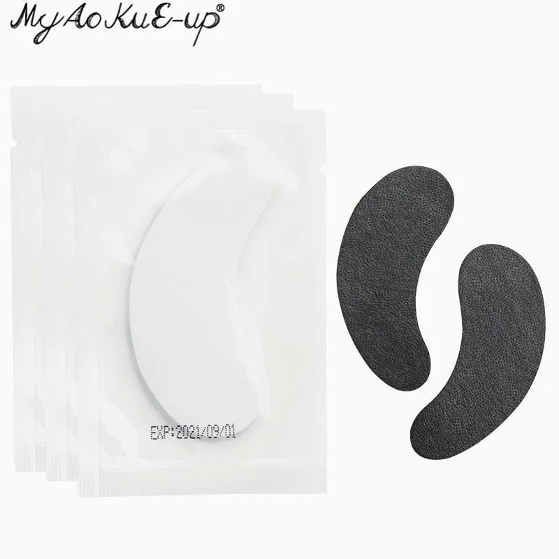 50 pares de remendo de extensão de cílios hidrogel almofada de olho gel adesivo de papel sob almofadas de olho remendos de cílios ferramenta de maquiagem suprimentos de beleza