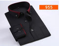 Nova chegada primavera comercial fácil cuidado camisa masculina oversize manga longa moda formal de alta qualidade plus size M-7XL8XL9XL