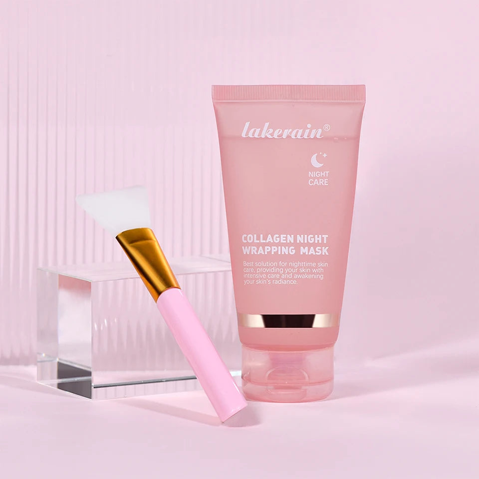 Máscara Facial Noturna de Colágeno Peel Off Hidratante, Reduz Linhas Finas e Ressecamento, Hidratação e Iluminação, Cuidados com a Pele Coreana