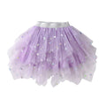 Vikita meninas borboleta lantejoulas tutu vestido crianças malha tule irregular roxo casual princesa festa de formatura vestido crianças roupas