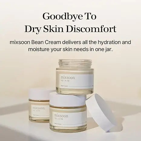 Mixsoon Creme de Feijão - Creme Facial de Hidratação Intensiva para Pele Suave, Nutritu, Cuidados com os Poros e Sebo - Cuidados com a Pele Coreanos para Vidro