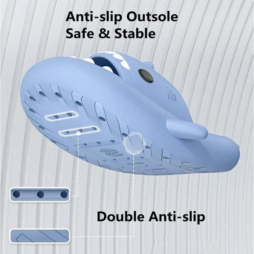 Casa tubarão chinelo nuvem mulher clapper slides verão praia interior eva sandálias masculino engraçado não deslizamento sapato senhoras feminino tênis