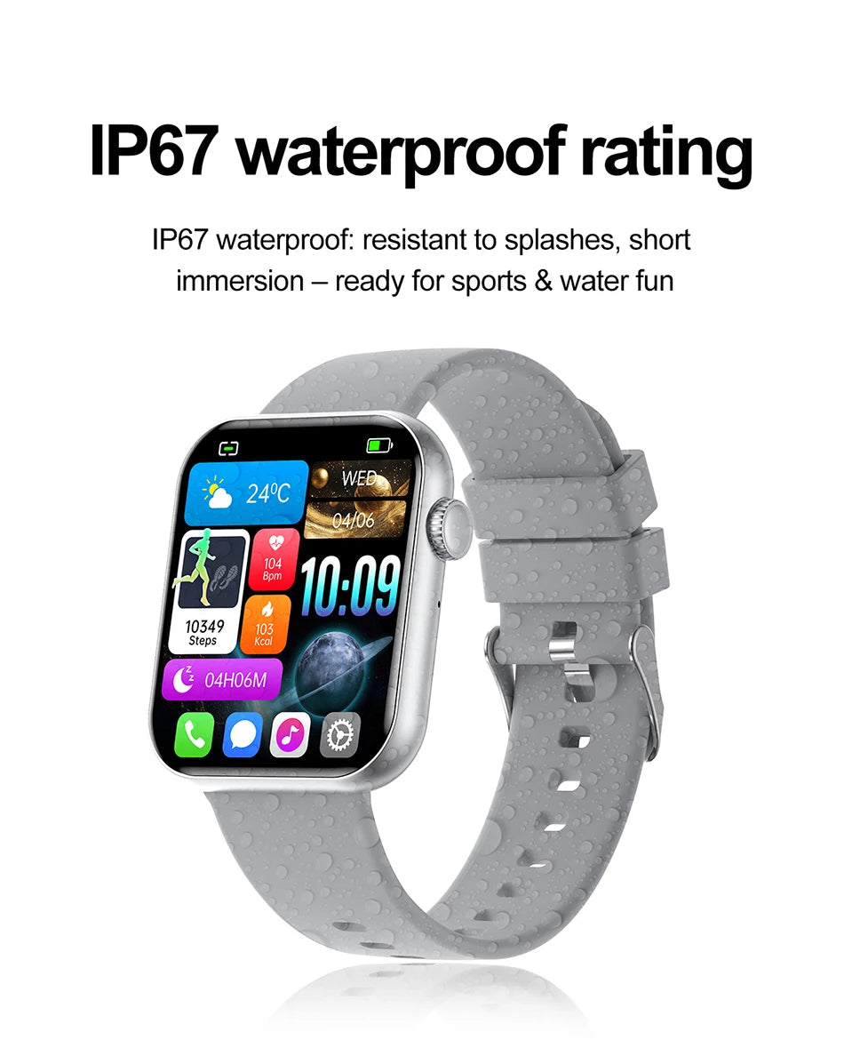 2025 novo relógio inteligente tela de toque completa bluetooth chamada ai voz freqüência cardíaca relógios à prova dwaterproof água pulseira esportiva smartwatch feminino