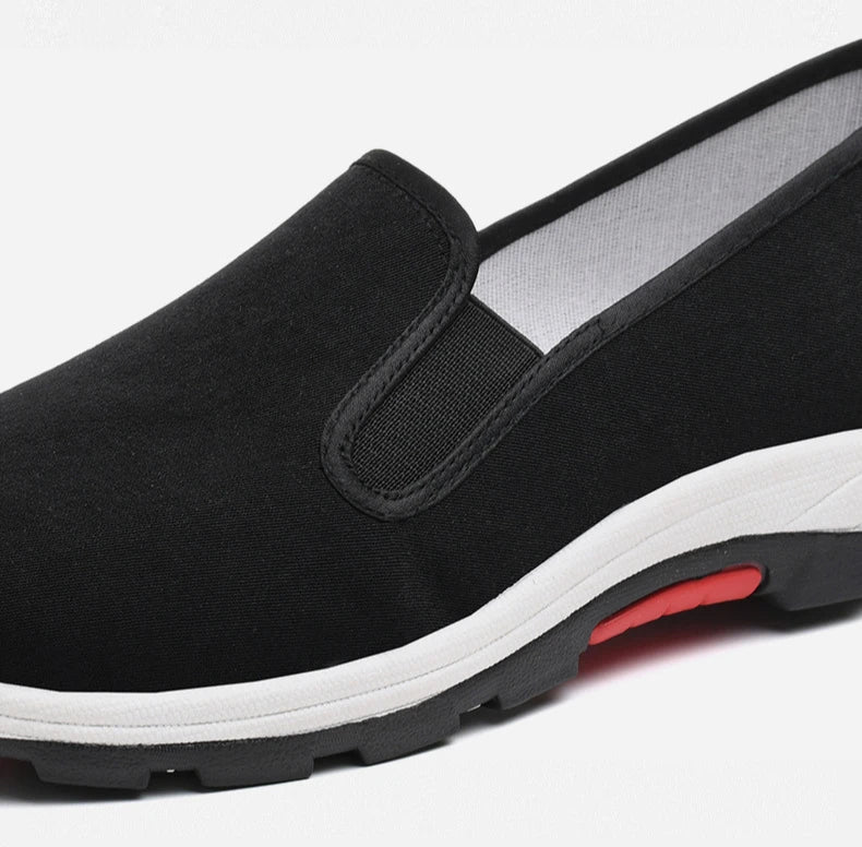 Clássico masculino algodão pano sapatos tradicional chinês tai-chi tênis de treinamento de arte marcial respirável wearable calçado esportivo