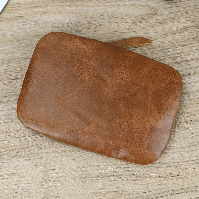 Luufan couro genuíno zíper moeda cartão bolsa de couro real rfid titular do cartão embreagem carteiras slots para homens mulheres mini bolsa fina