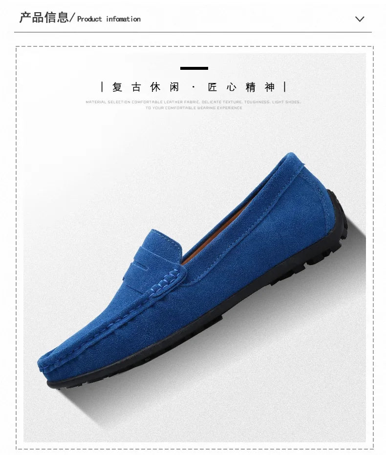Couro do plutônio camurça de vaca sapatos masculinos marca luxo casual formal mocassins calçados preto masculino sapatos de condução hombres