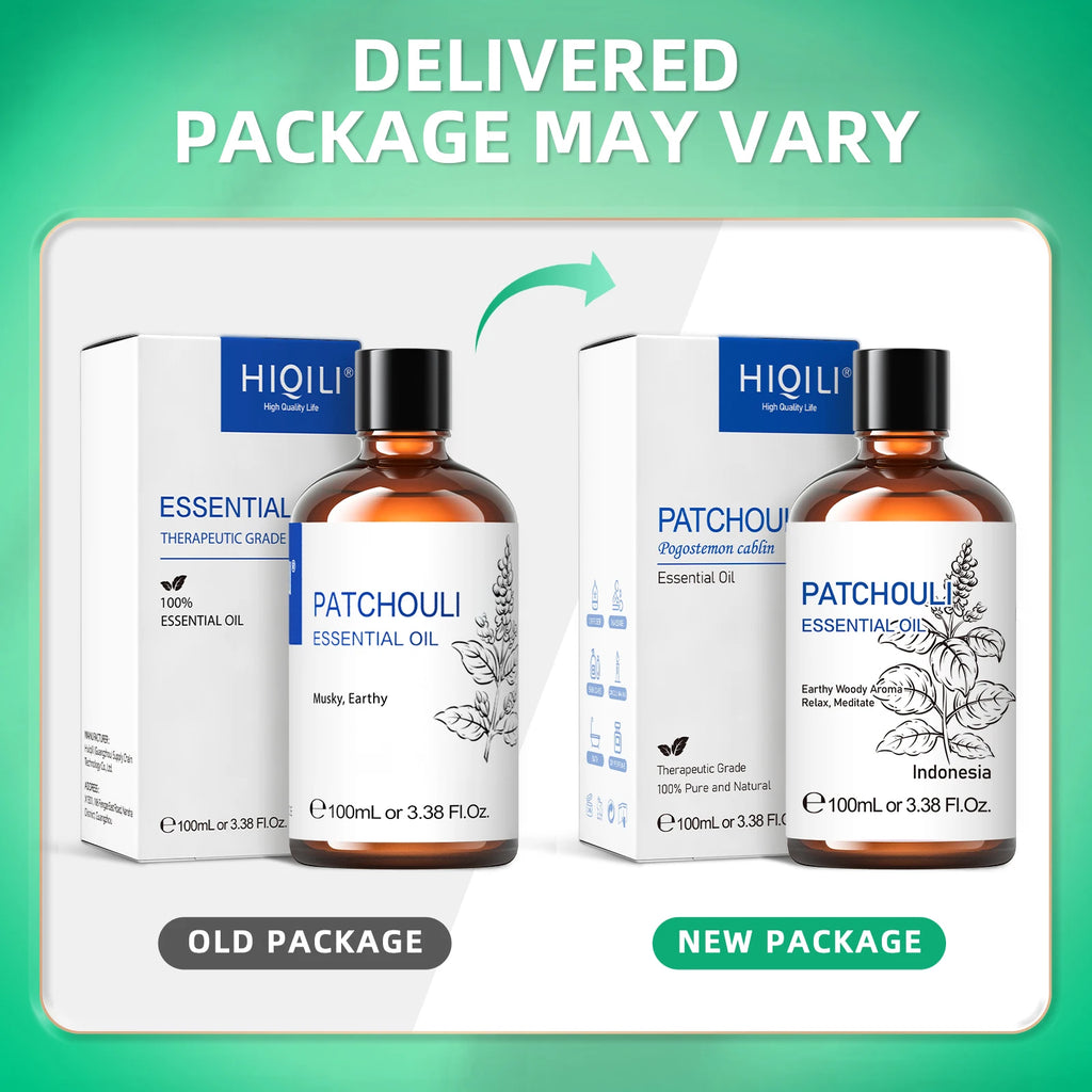 Óleo essencial HIQILI 100ml, várias fragrâncias para escolher, aromaterapia 100% natural, difusor, umidificador, vela