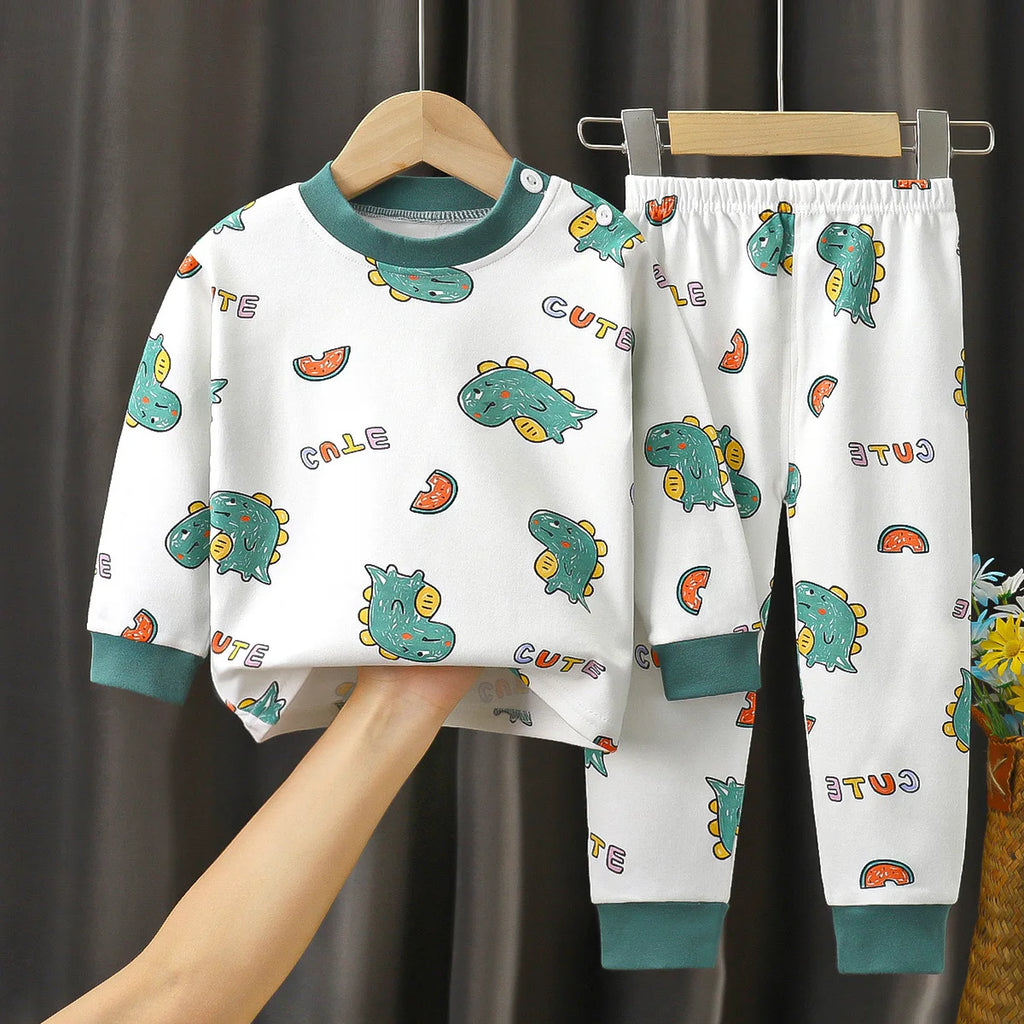 Crianças roupas conjuntos de roupas infantis meninos meninas algodão outono inverno roupas calças pijamas roupa interior