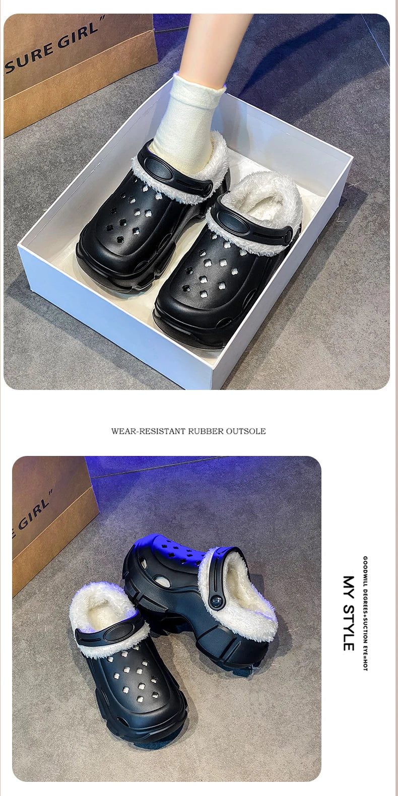 Novas sandálias de plataforma de inverno feminino chinelos sapatos ao ar livre sola grossa sapatos leves respiráveis chinelos de pele feminina