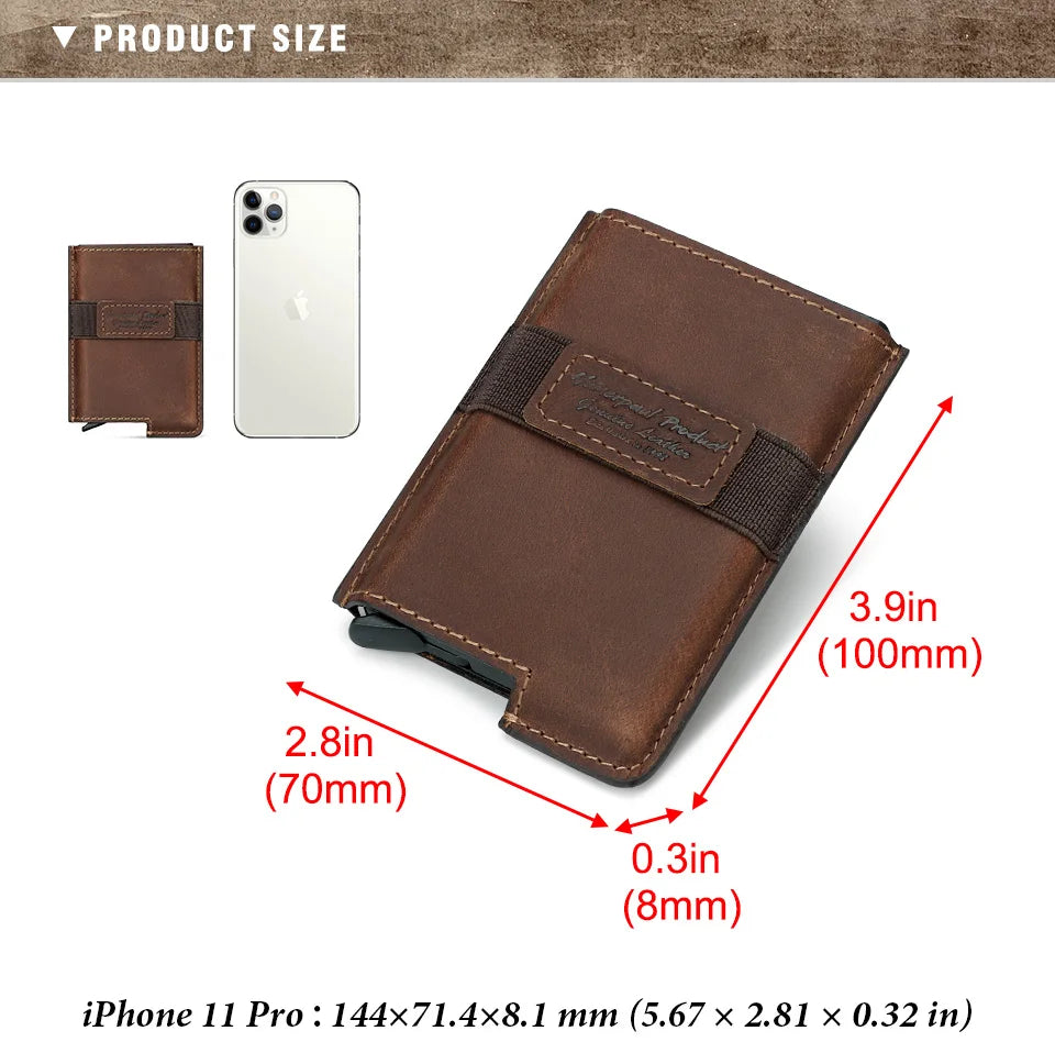 Carteira de metal anti-roubo para homens e mulheres, pop up, titular do cartão de crédito, grampo fino, minimalista, bolso frontal, carteiras de metal
