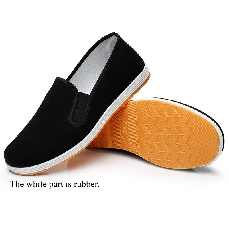 Clássico masculino algodão pano sapatos tradicional chinês tai-chi tênis de treinamento de arte marcial respirável wearable calçado esportivo