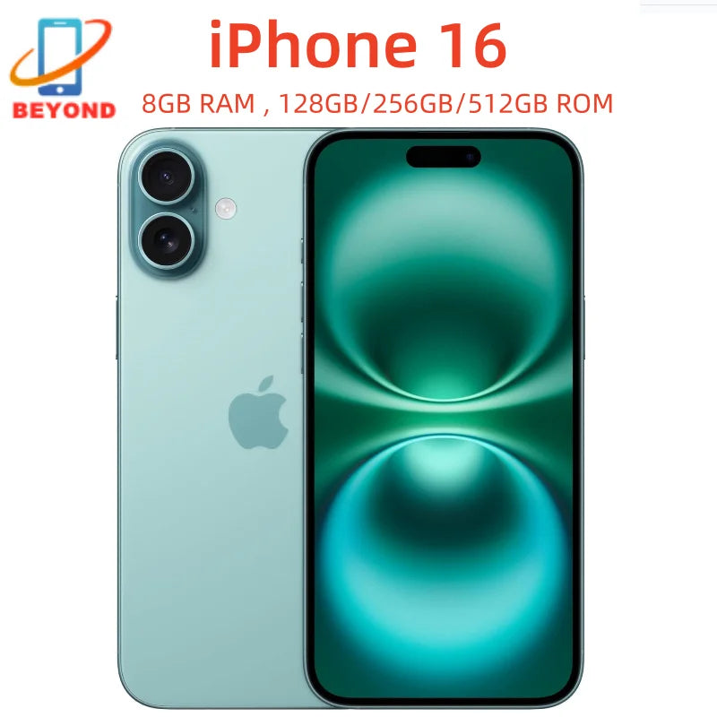 iPhone 16 Original 6.1\" eSIM/SIM Física, OLED XDR, Face ID, NFC, A18, ROM 128/256/512GB, RAM 8GB, Celular 5G AI, 98% Novo