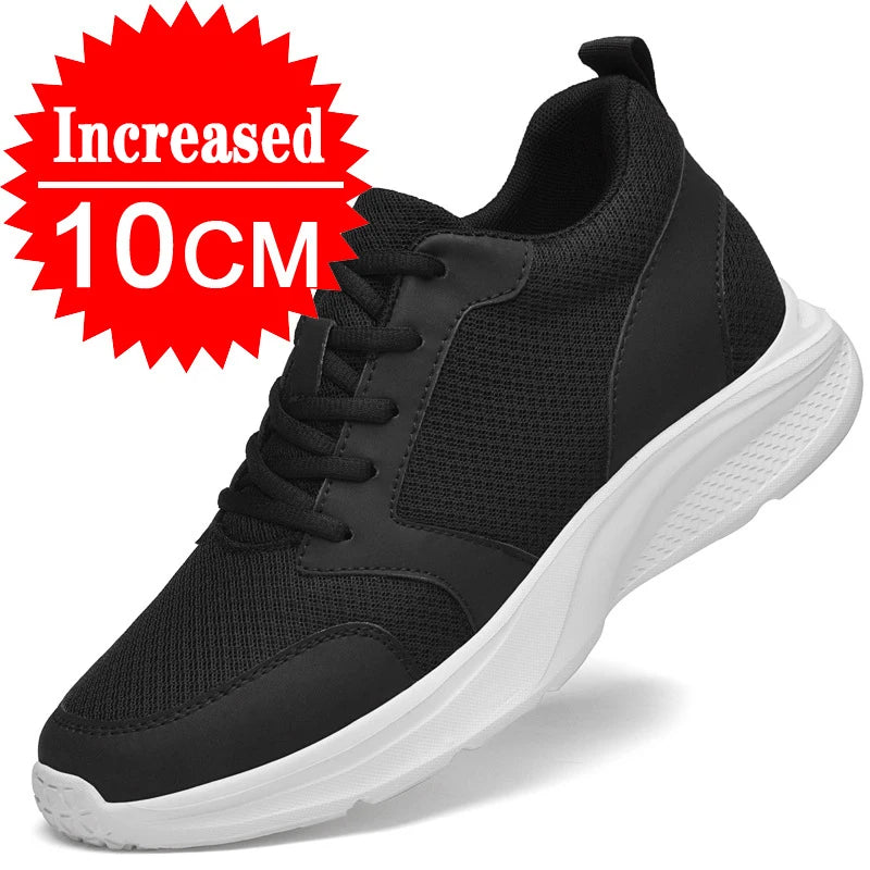 Homens sapatos de elevador aumento de altura tênis sapatos para homem 10cm esportes sapatos casuais invisível sapatos de aumento interno para homem 8cm
