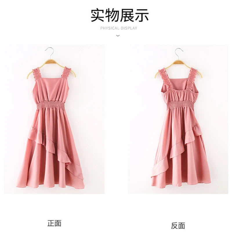Vestidos de Festa Sem Mangas em Chiffon para Meninas, Estilo Princesa, para Crianças de 4 a 12 Anos