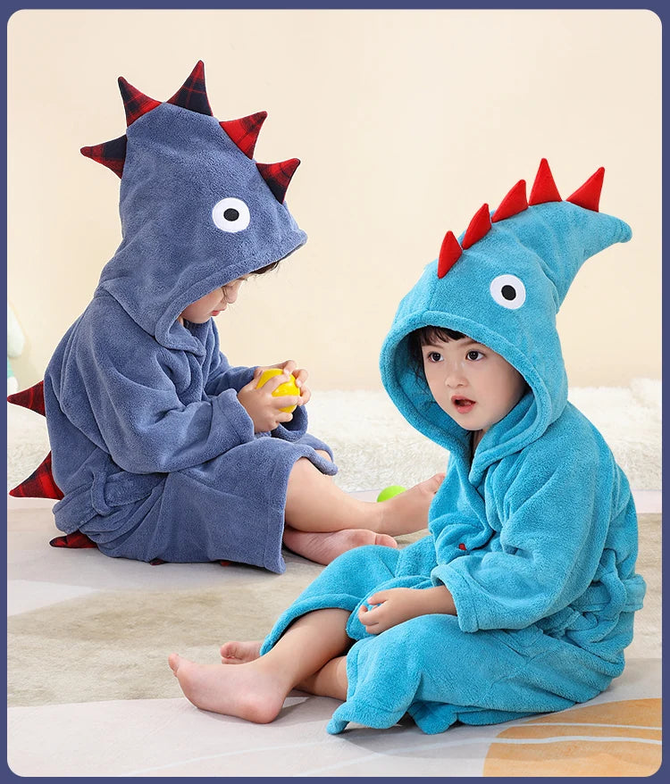 Roupão Infantil Absorvente Quente Robe Banho Bebé Macio Crianças Toalha Capuz Banho Grande Toalha Banho Bebé Roupa Banho Praia Robe Menina Pijama Menino Casa Toddler Lar
