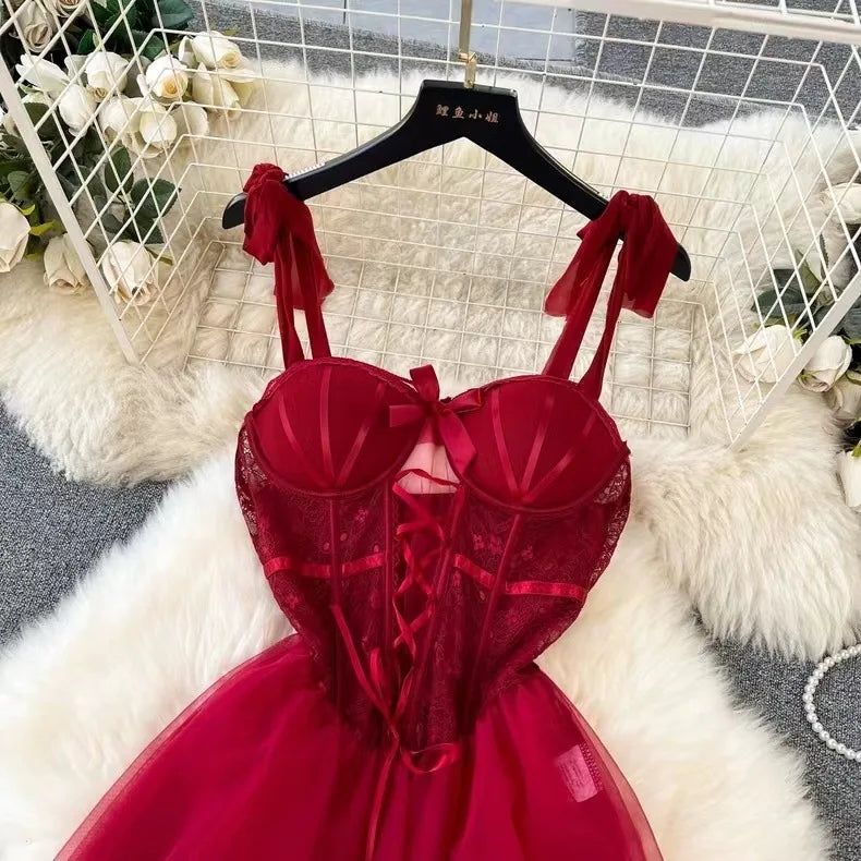 Mini vestido transparente sem costas para mulheres, sleepwear sexy, renda pura, pijamas sensuais, camisola de malha, lingerie branca, senior