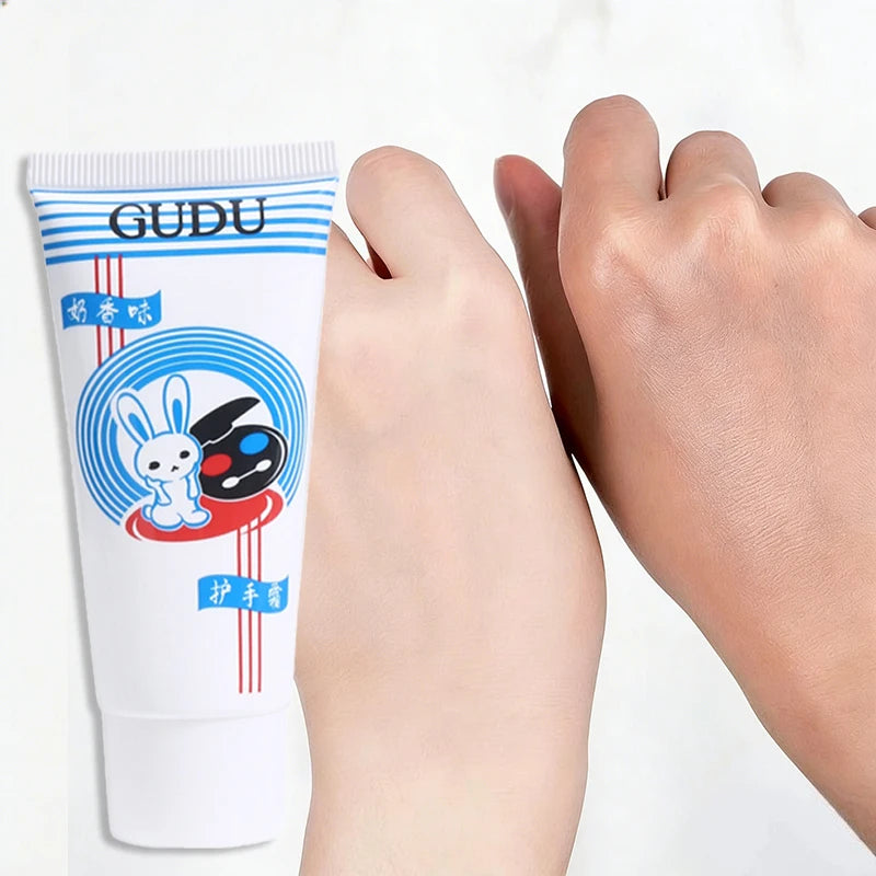 Creme para as mãos com sabor de coelho branco, novo creme para as mãos com fragrância mais vendida, hidratante duradouro, creme para as mãos rachadas para o inverno
