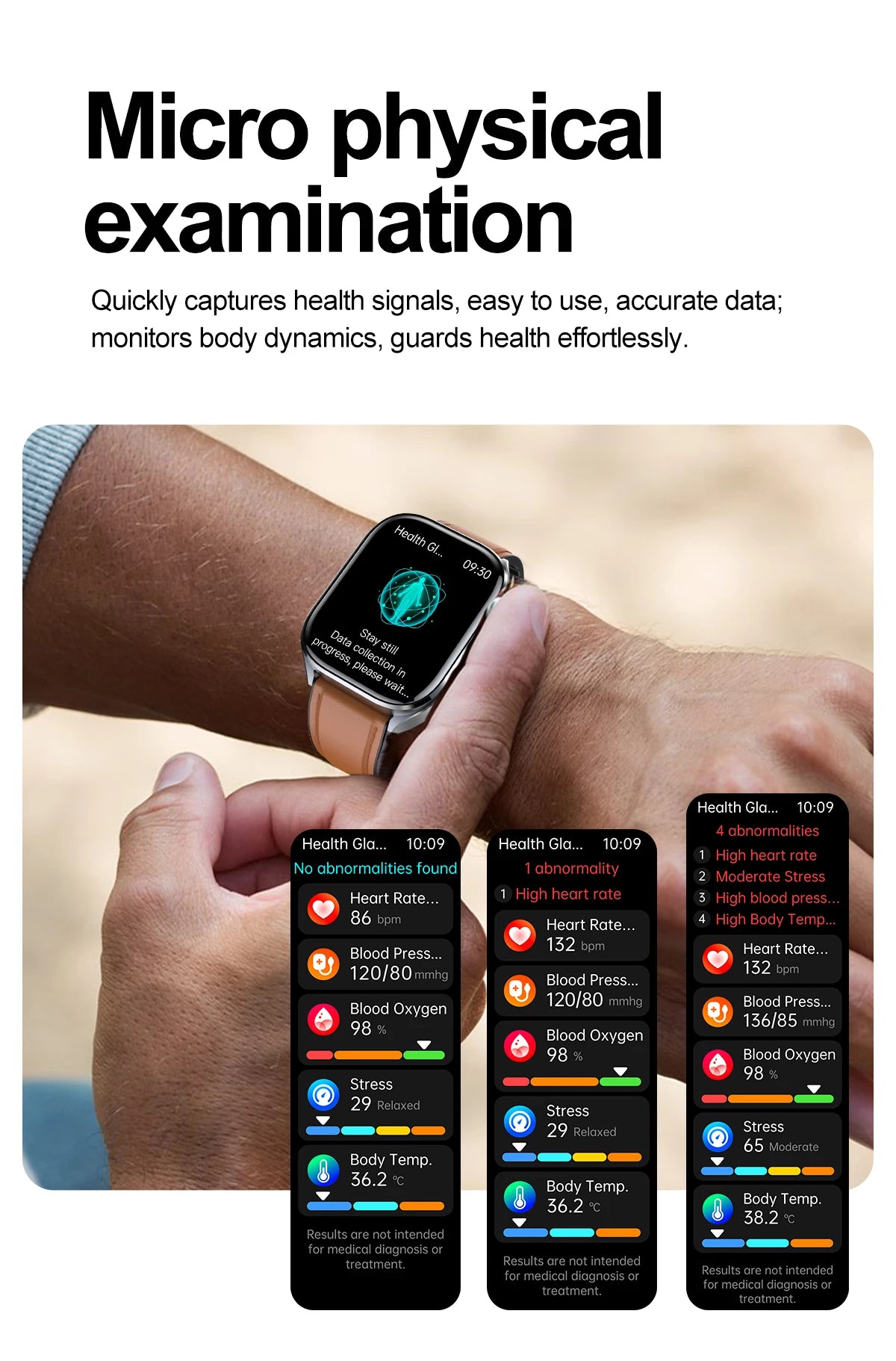 Novo Smartwatch 2026 com ECG Preciso, Análise de Saúde Cardíaca, Análise de Sangue, Lipídios no Sangue, Pressão Arterial e Chamada Bluetooth para Homens