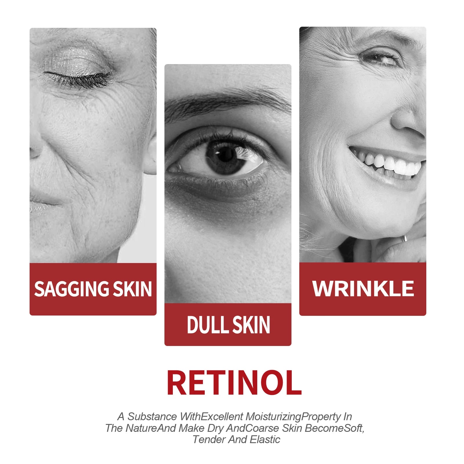 Retinol colágeno creme facial complexo dia noite creme ácido hialurônico reduzir linhas finas olheiras hidratar poros firmes