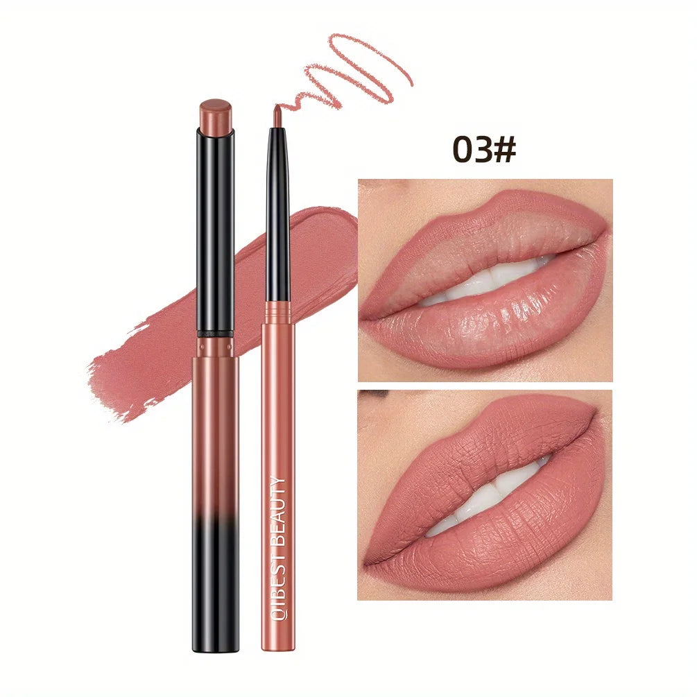 Matte Batom e Lip Liner Set, Cor Renderização, impermeável, de longa duração, Dia dos Namorados Presentes, Conter SQuality Plant, 1 + 1