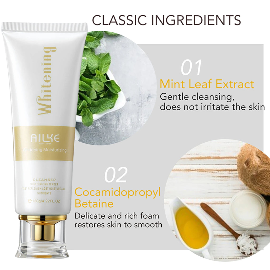 AILKE Clareador Anti-rugas Sardas Creme Facial Com Colágeno Ácido Hialurônico Rosa Cuidados Com A Pele Mulheres Coreano Conjunto Hidratante Facial
