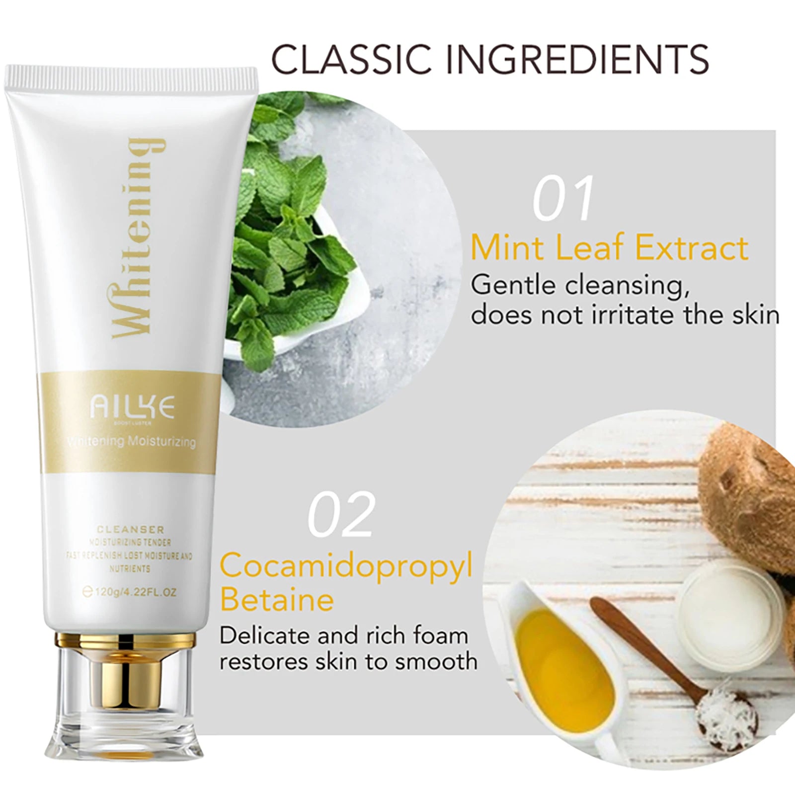 AILKE Clareador Anti-rugas Sardas Creme Facial Com Colágeno Ácido Hialurônico Rosa Cuidados Com A Pele Mulheres Coreano Conjunto Hidratante Facial