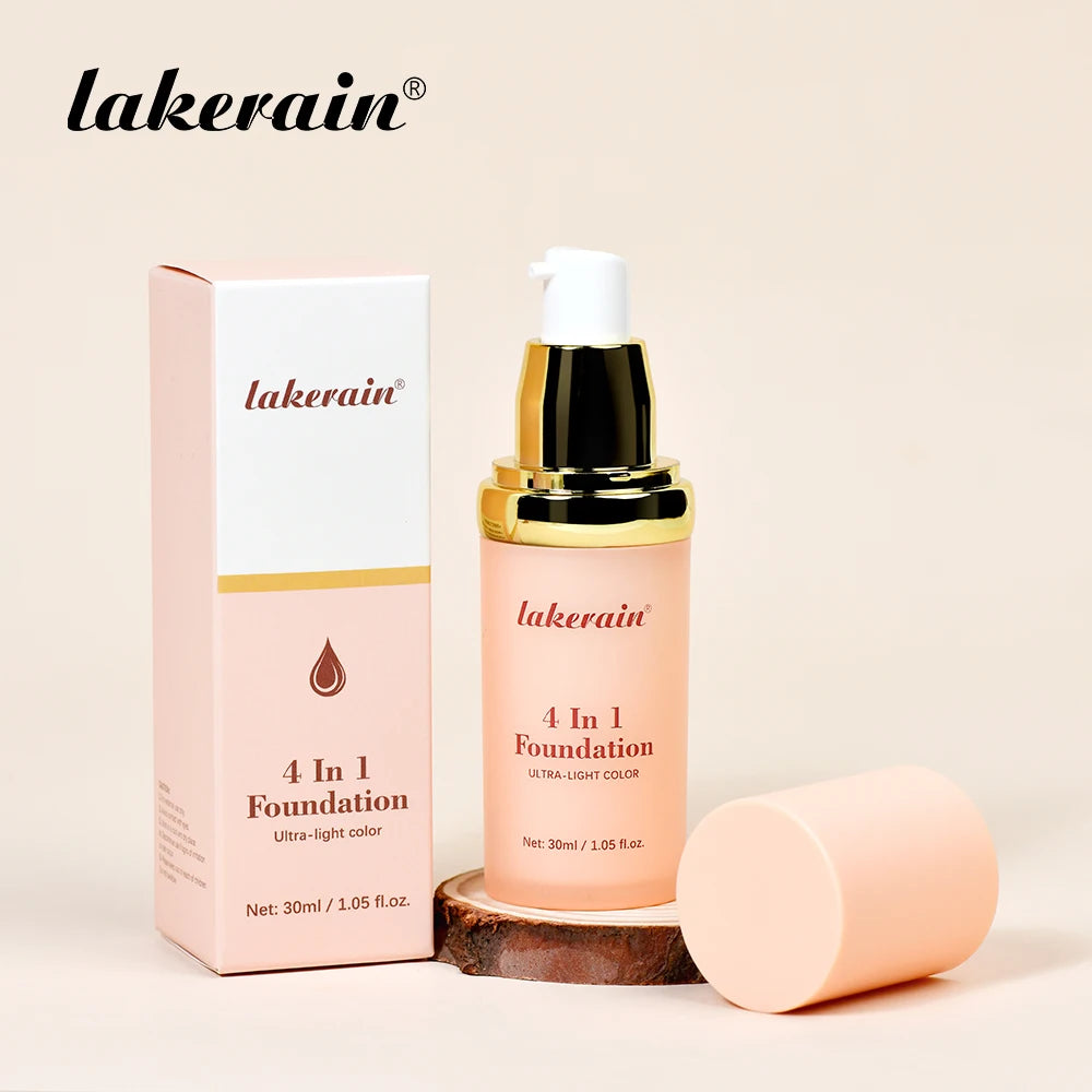 4 em 1 fundação de longa duração hidratante corretivo à prova dwaterproof água mesmo tom de pele spf 30 líquido hidratante corretivo de cobertura completa