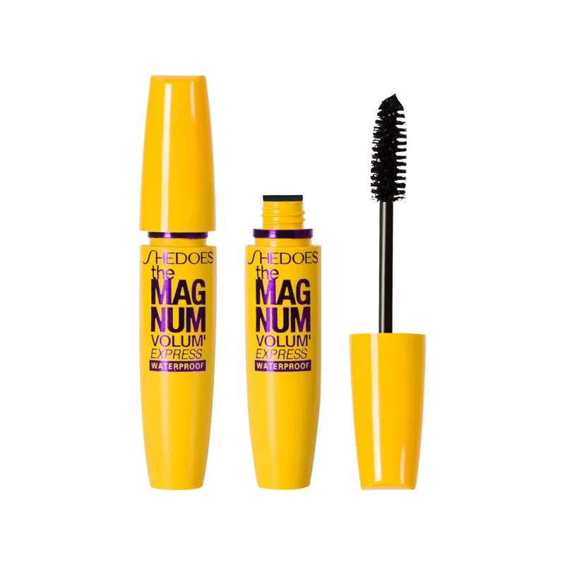 SHEDOES Rímel amarelo à prova d'água, alongamento, ondulação, volumizador, natural, de longa duração, à prova de manchas, cosméticos de maquiagem para os olhos