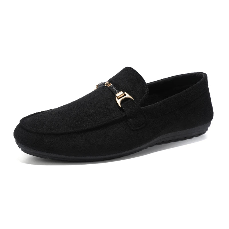 Primavera verão azul camurça mocassins homens deslizamento em mocassins macios respirável apartamentos sapatos de condução sapatos casuais de couro feitos à mão