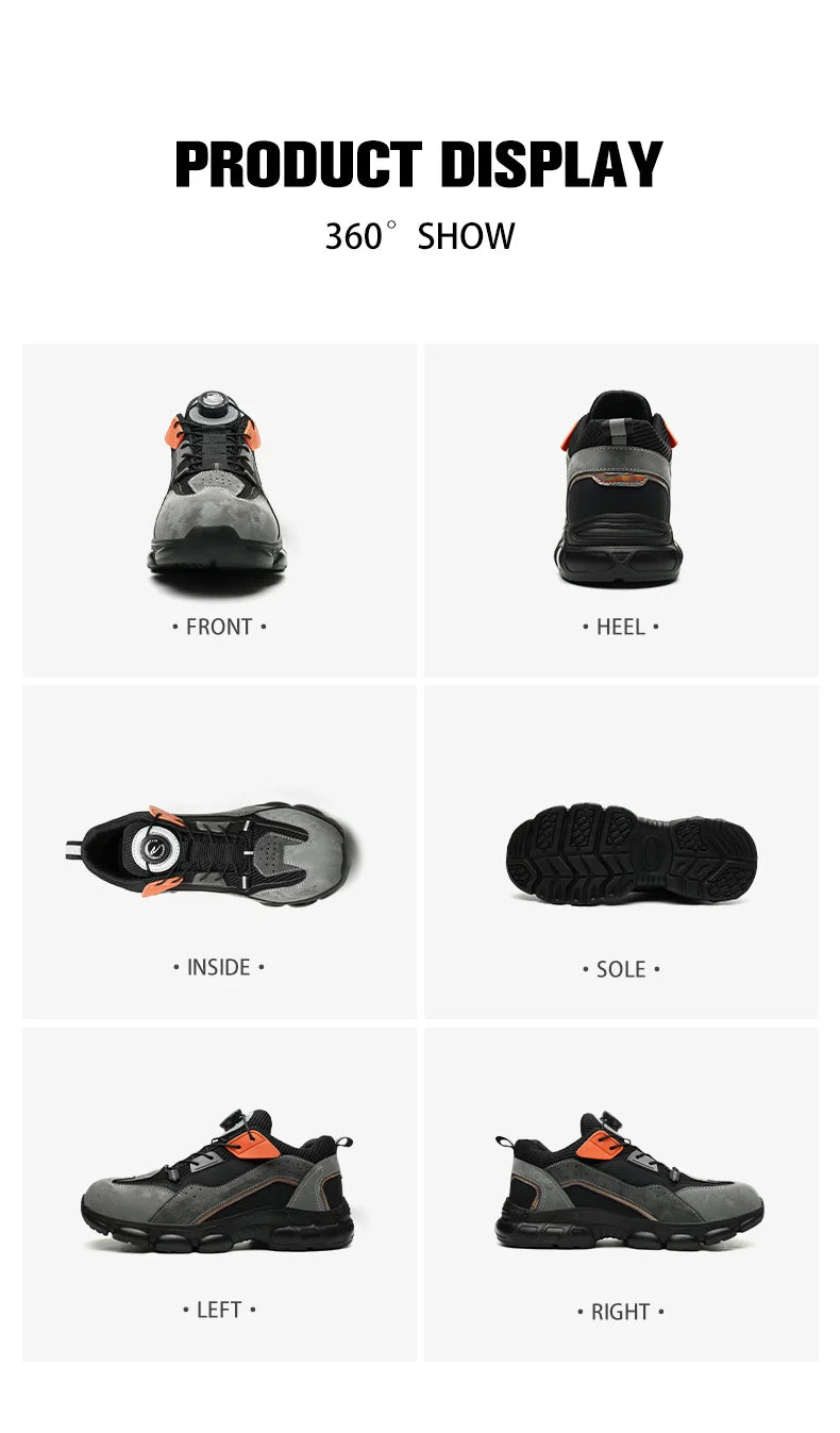 Sapatos de segurança de trabalho de dedo do pé de aço masculino leve indestrutível botas de trabalho de segurança homens proteção tênis de trabalho tamanho 47 48