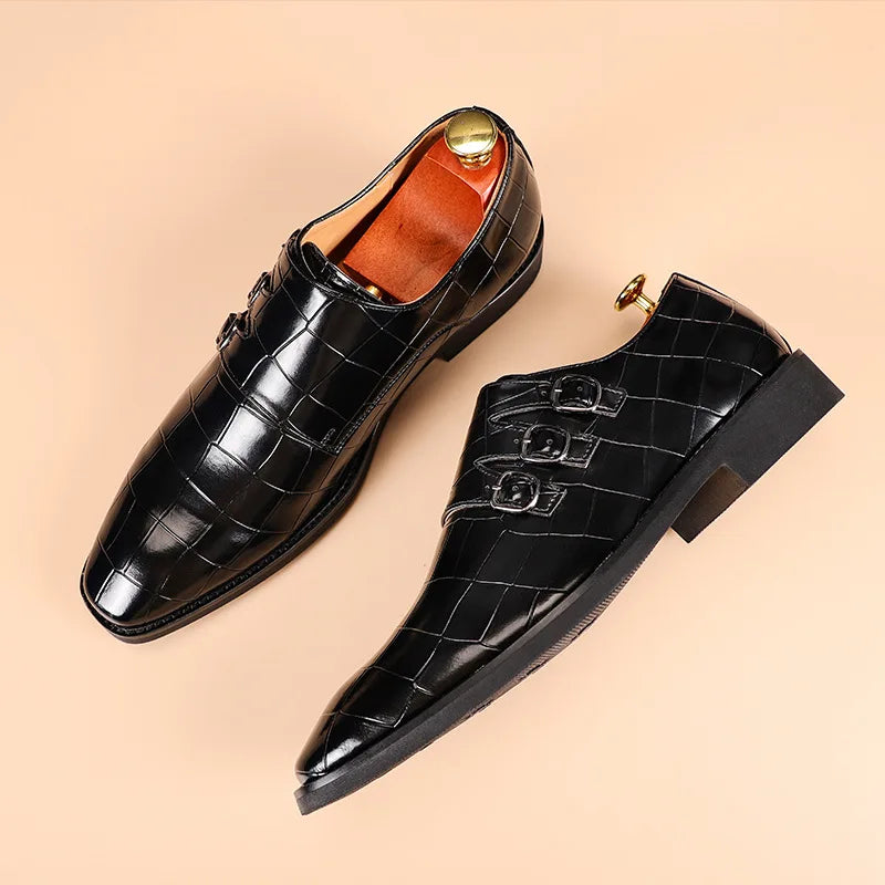 Deslizamento em sapatos masculinos oxfords moda negócios escritório sapatos masculinos clássico de luxo couro masculino ternos sapatos sapato casamento italiano