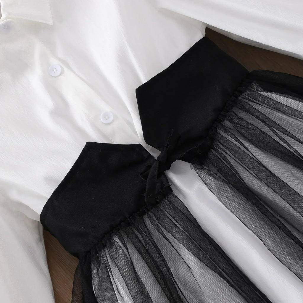 Vestido elegante para meninas de 8 a 12 anos, vestidos de festa para crianças, vestido de manga comprida, branco puro, roupas casuais para meninas, ventilação macia