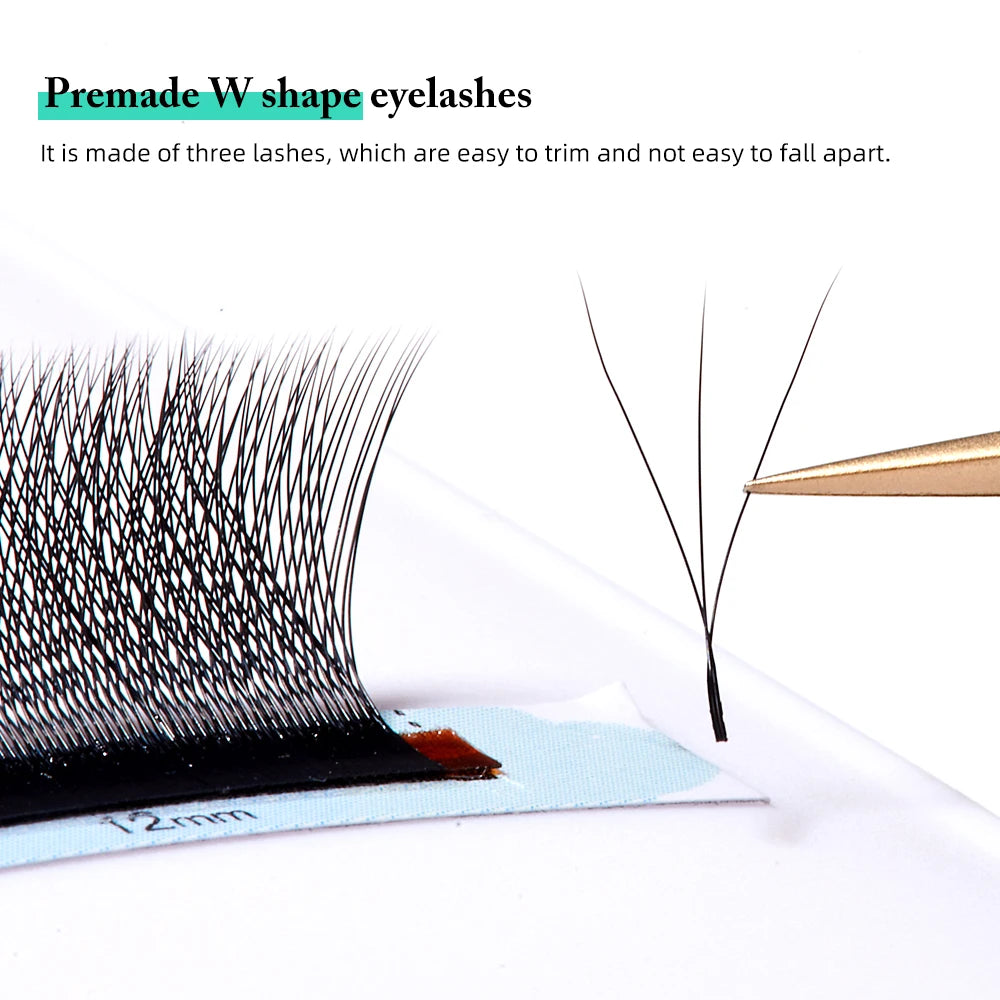 Yelix-W-Shaped Cílios Extensões, 3D, 3 Dicas e 6 Dicas, C Curl, D Curl, Individual Lash, Volume egípcio brasileiro, Mage Cílios, Alta Qualidade