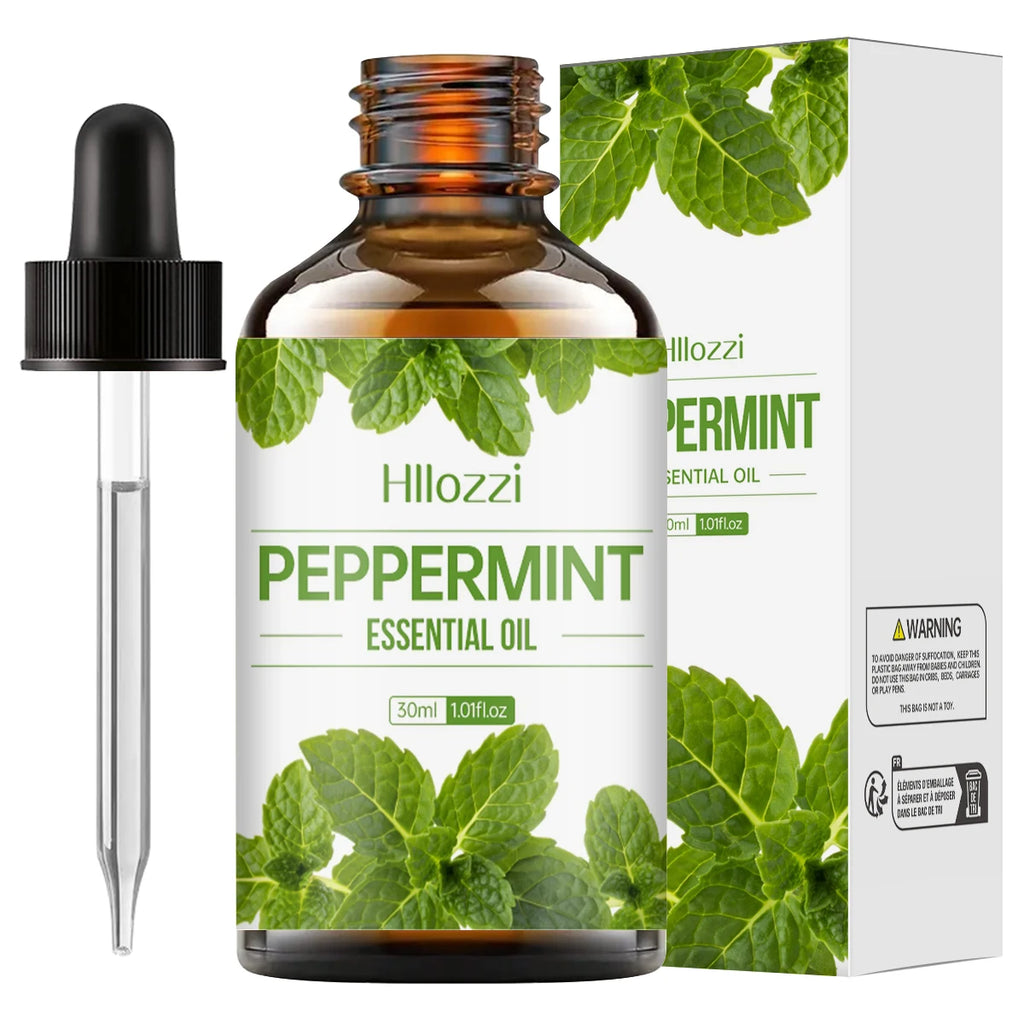 100ml/60ml/30mlPeppermint óleo essencial hidratante multifuncional óleo essencial aromaterapia vela difusor de carro