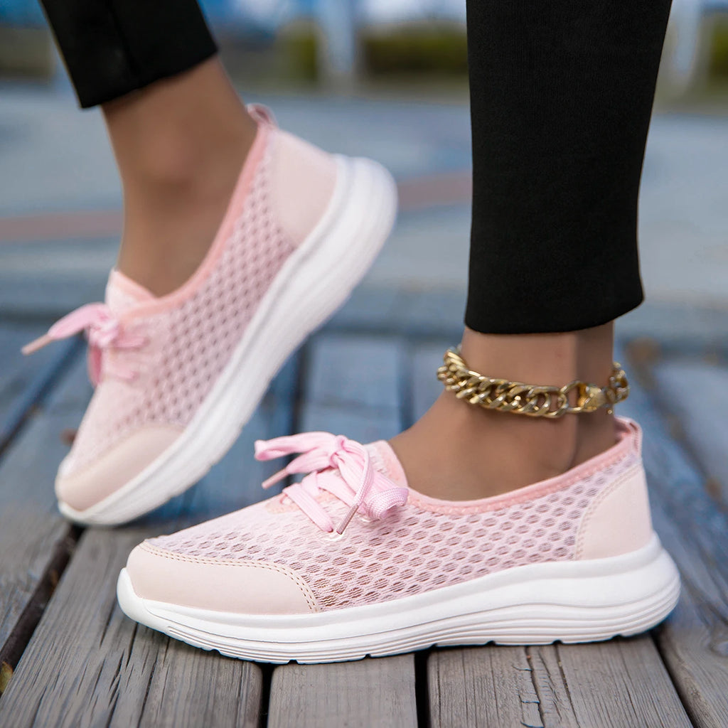 Yrzl mulher tênis deslizamento em sapatos casuais malha respirável confortável macio clássico condução mocassins sapatos para senhoras