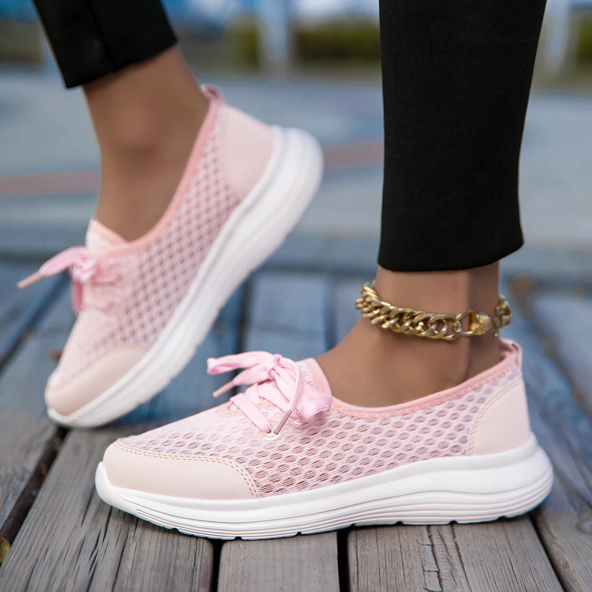 Yrzl mulher tênis deslizamento em sapatos casuais malha respirável confortável macio clássico condução mocassins sapatos para senhoras