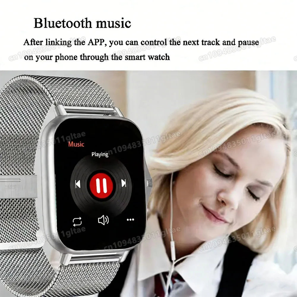 Relógio Inteligente 2026 para Android e iOS, Tela Colorida de 1.83 Polegadas, Bluetooth, Atende Chamadas, Monitor de Fitness, Smartwatch para Mulheres e Homens, Novo