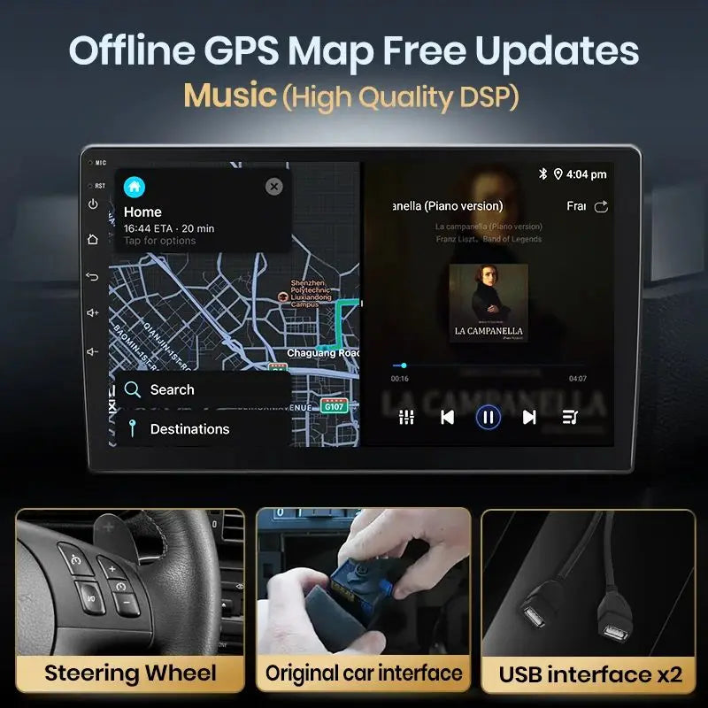 Junsun carplay android auto rádio do carro para mercedes benz classe c w203 c200 c320 c350 clk w209 2000-2005 multimídia inteligente 4g