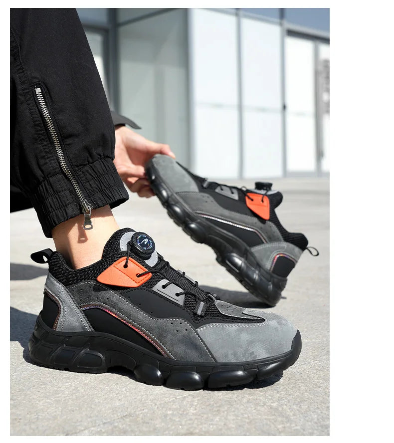 Sapatos de segurança de trabalho de dedo do pé de aço masculino leve indestrutível botas de trabalho de segurança homens proteção tênis de trabalho tamanho 47 48