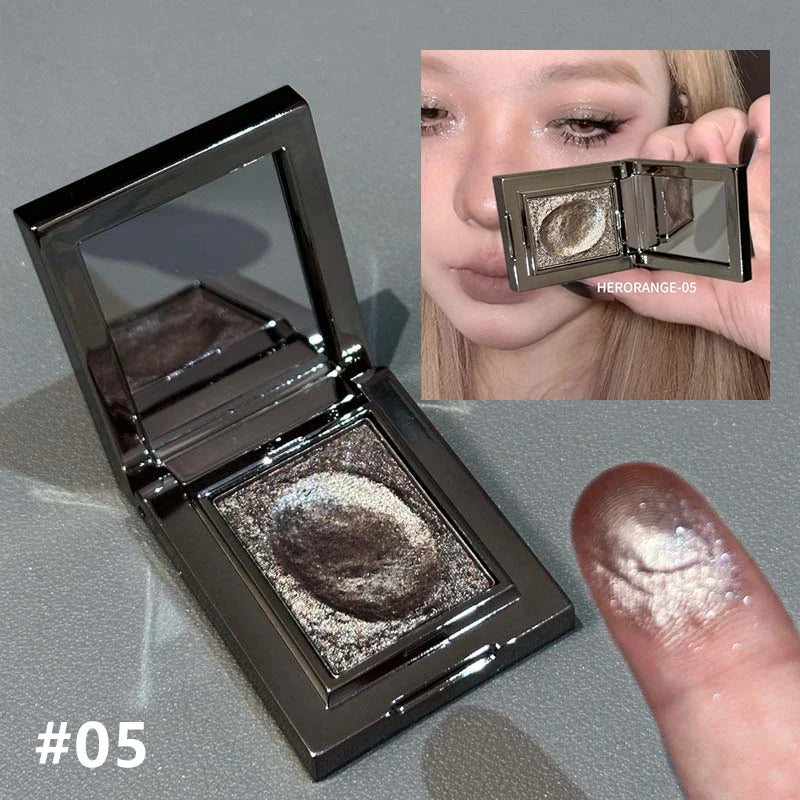 Camaleão paleta de sombra verde escuro fino fácil de aplicar espumante perolado purê de batata sombra de olho iluminando maquiagem