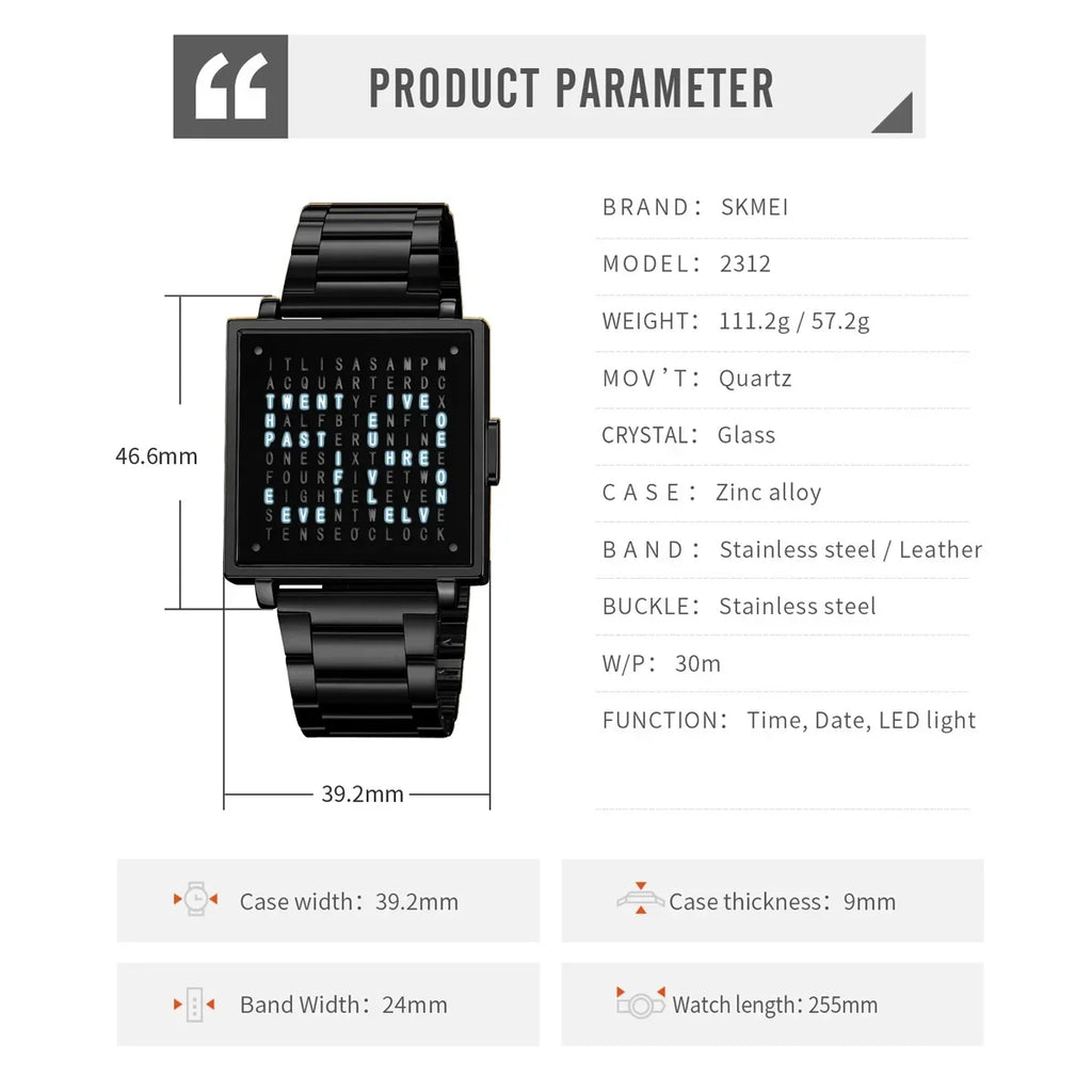 Skmei 2312 moda relógio de pulso para homens mulheres à prova dwaterproof água led luz ao ar livre digital esporte relógios eletrônicos reloj hombre