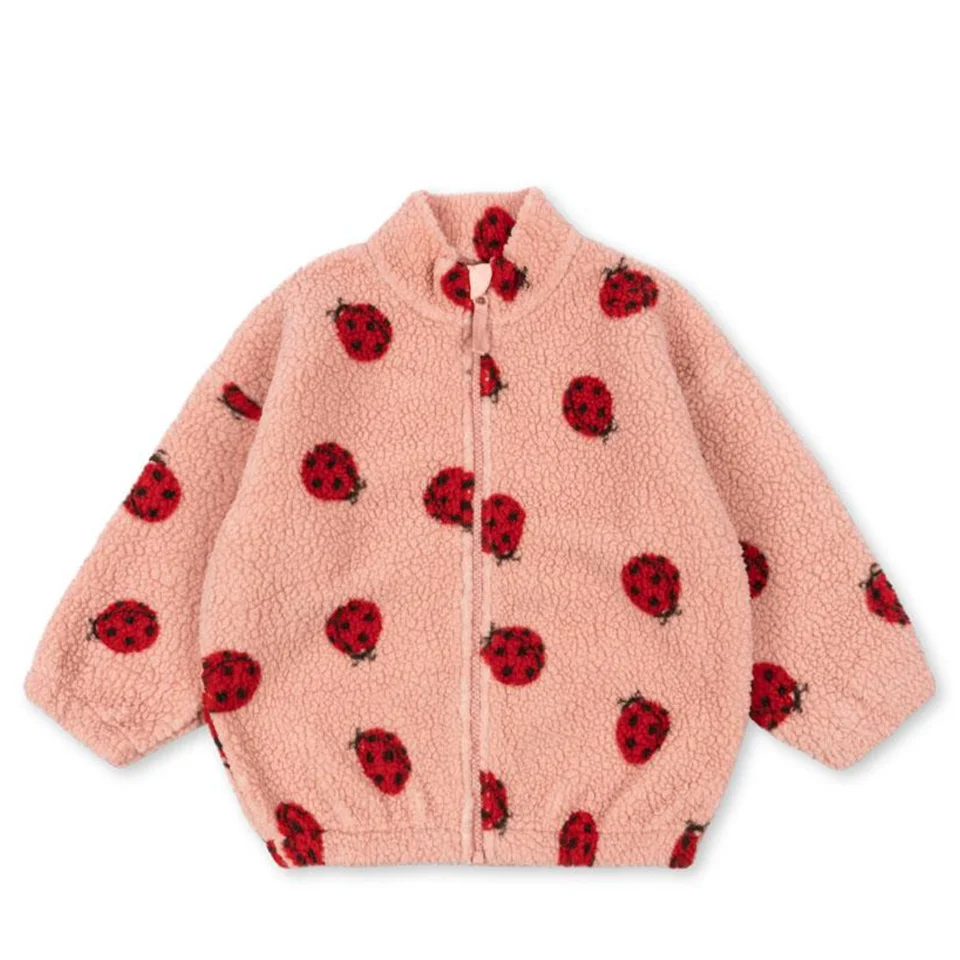 2024 inverno ks crianças algodão lã de cordeiro quente outerwear roupas meninas impressão casacos do bebê meninos mais jaquetas de lã crianças roupas