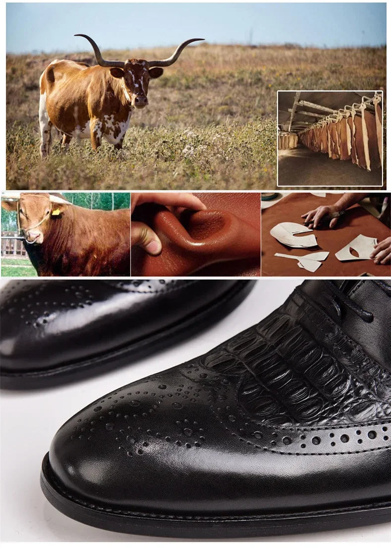Sapatos casuais masculinos de estilo britânico de luxo escritório oxford sapatos de couro masculinos confortáveis resistentes ao desgaste sapatos formais masculinos de tamanho grande