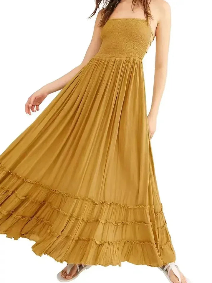 2025 vestido de praia vestidos sexy boho boêmio pessoas férias verão longo sem costas algodão feminino festa hippie vestidos mujer étnico