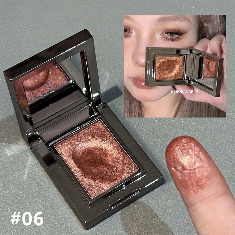 Camaleão paleta de sombra verde escuro fino fácil de aplicar espumante perolado purê de batata sombra de olho iluminando maquiagem