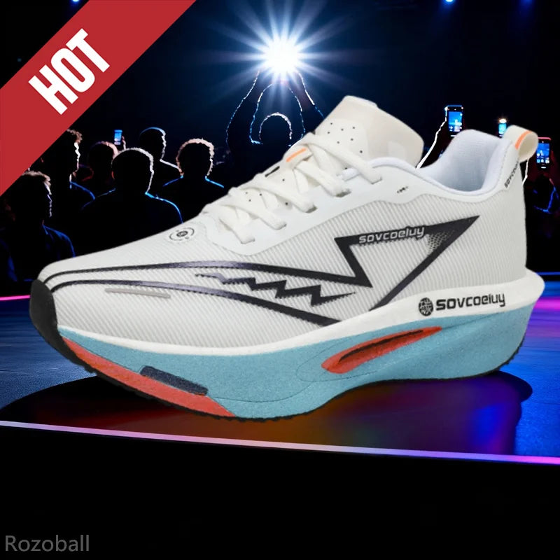 Tênis de Corrida com Placa de Carbono Especial para Maratona, Respirável e Leve, Confortável para Mulheres, Sneakers Antiderrapantes