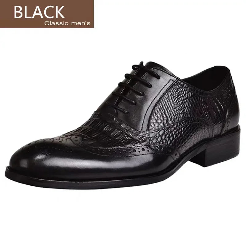 Sapatos casuais masculinos de estilo britânico de luxo escritório oxford sapatos de couro masculinos confortáveis resistentes ao desgaste sapatos formais masculinos de tamanho grande